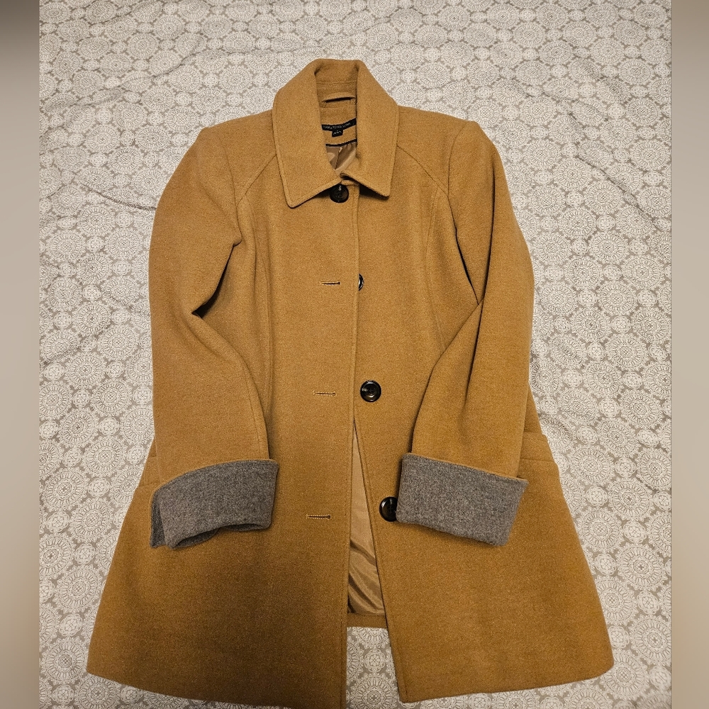 Preston & York Camel Pea Coat Small